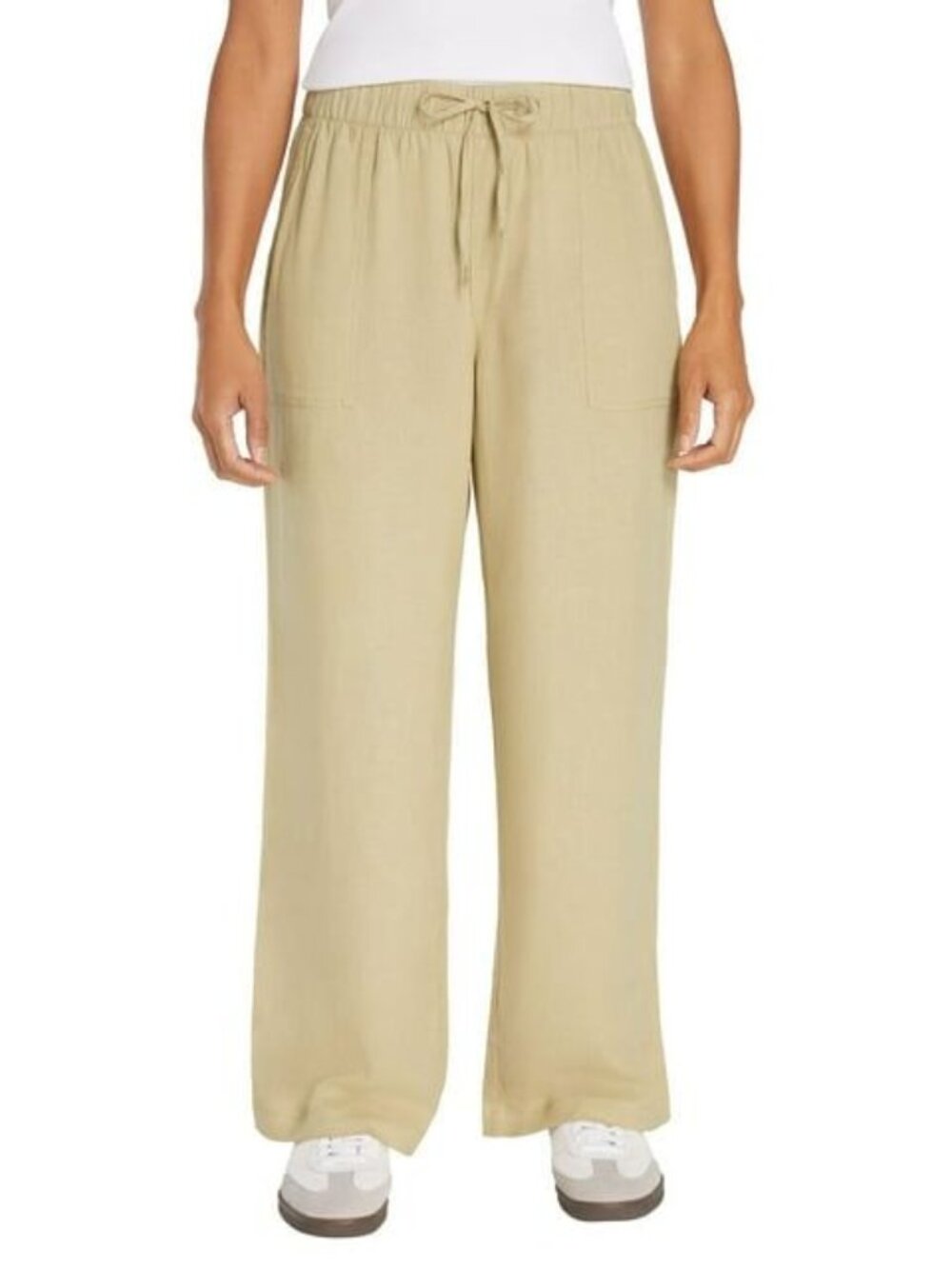 Gap  Women's Linen Blend Pull-On Pant, Cream  Size Women Medium   New With Tags